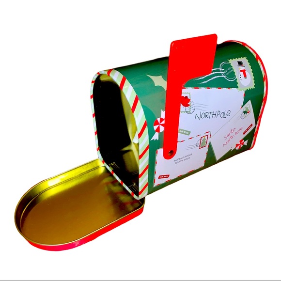 Christmas Letters to Santa Tin Mini Mailbox - Picture 1 of 9